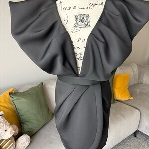 AKIRA Dramatic Black Mini Dress